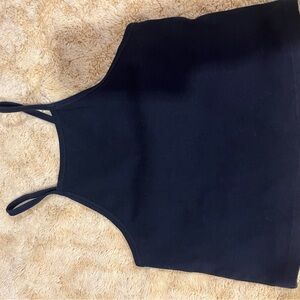 Black Fitted Crop Top